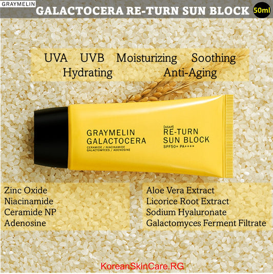 GALACTOCERA Re-turn Sun Block SPF50+ PA++++ (50 ml)