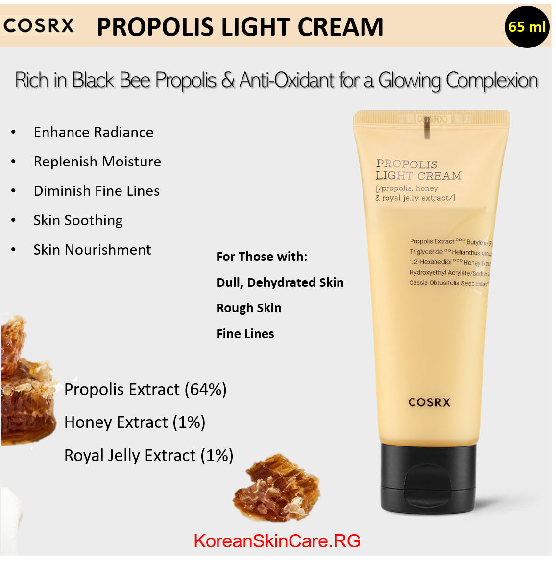 PROPOLIS LIGHT CREAM, (65 ml)