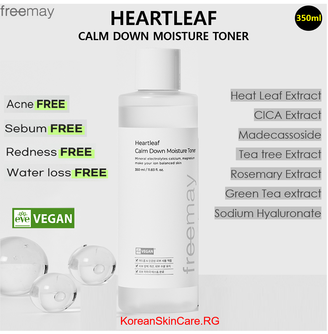 HEARTLEAF CALM DOWN MOISTURE TONER, (350ml)
