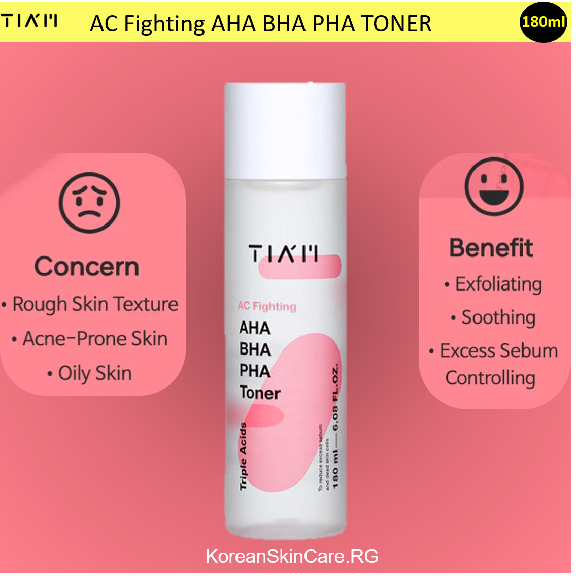 AC Fighting AHA BHA PHA TONER, (180 ml)