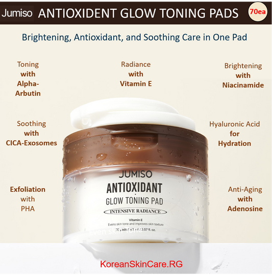 ANTI-OXIDANT GLOW TONING PAD, (70 Pads)