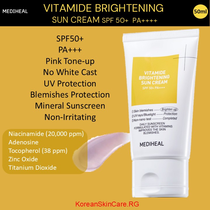 VITAMIDE BRIGHTENING SUN CREAM SPF 50+ PA++++ (50 ml)