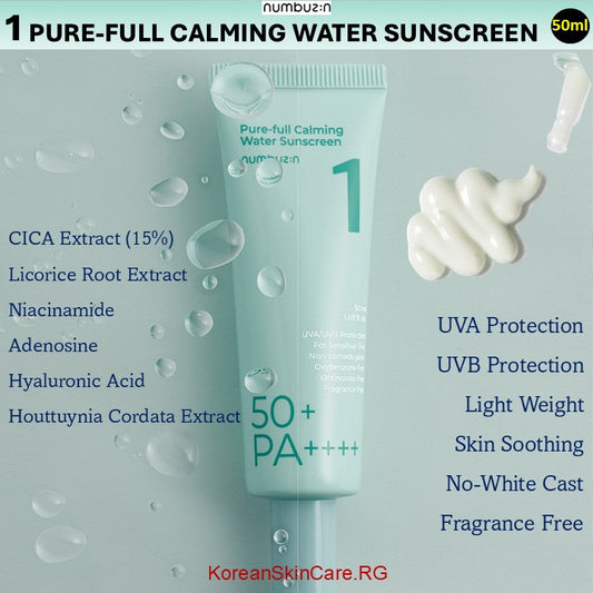 No. 1 PURE-FULL CALMING WATER SUNSCREEN SPF 50+, PA++++ (50 ml)