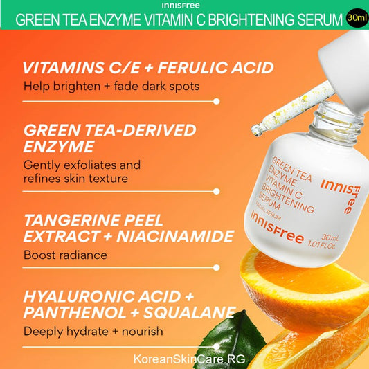 GREEN TEA ENZYME VITAMIN C BRIGHTENING SERUM (30ml)