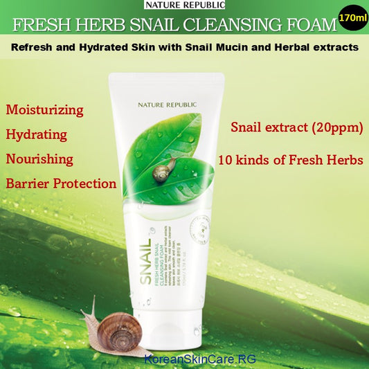 FRESH HERB SNAIL CLEANSING FOAM (170ml)
