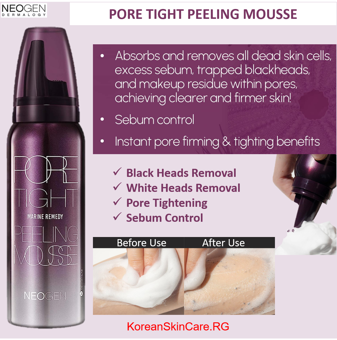 PORE TIGHT PEELING MOUSSE, (80 ml)