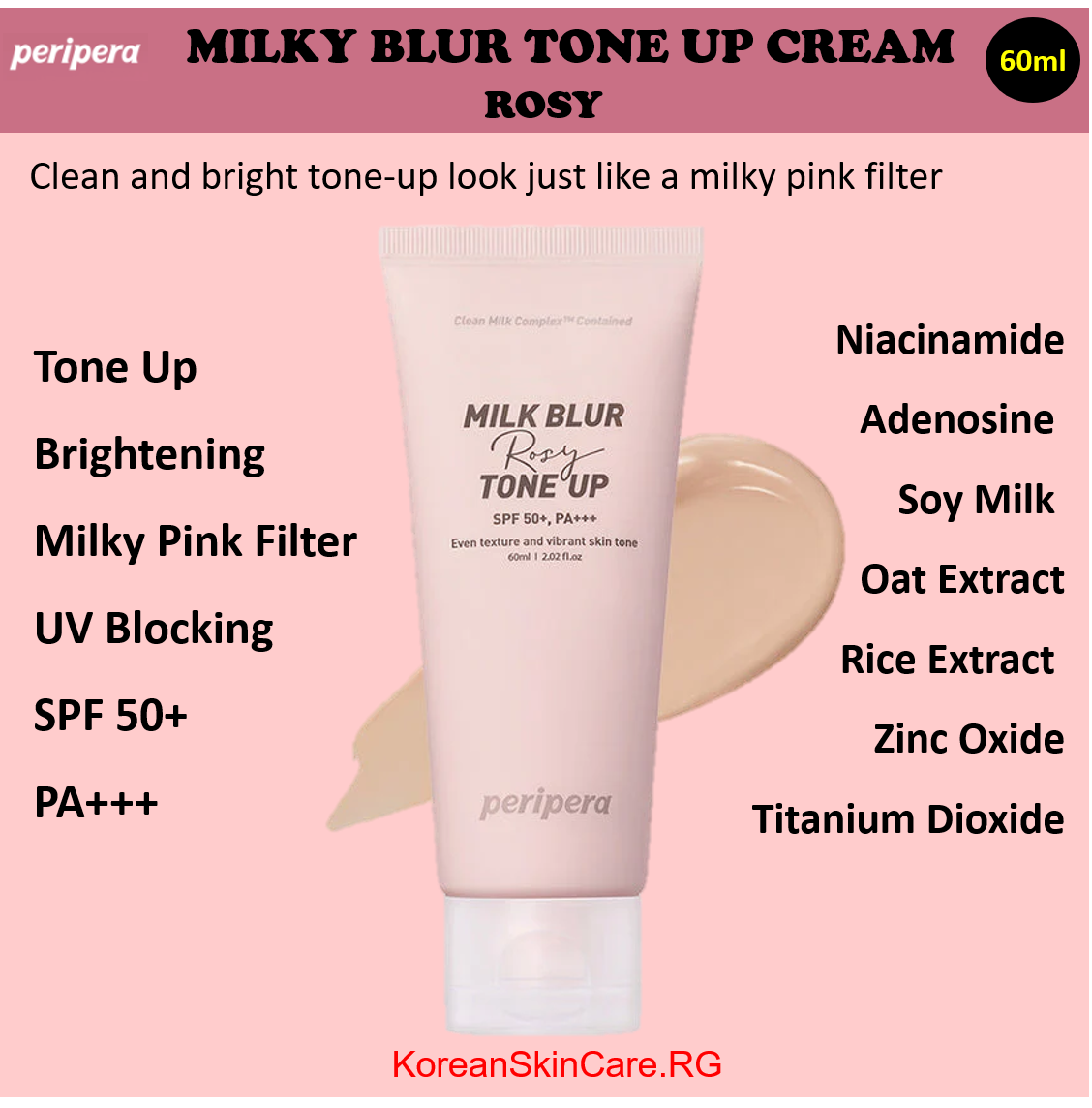 MILKY BLUR TONE UP CREAM (ROSY) (60ml)