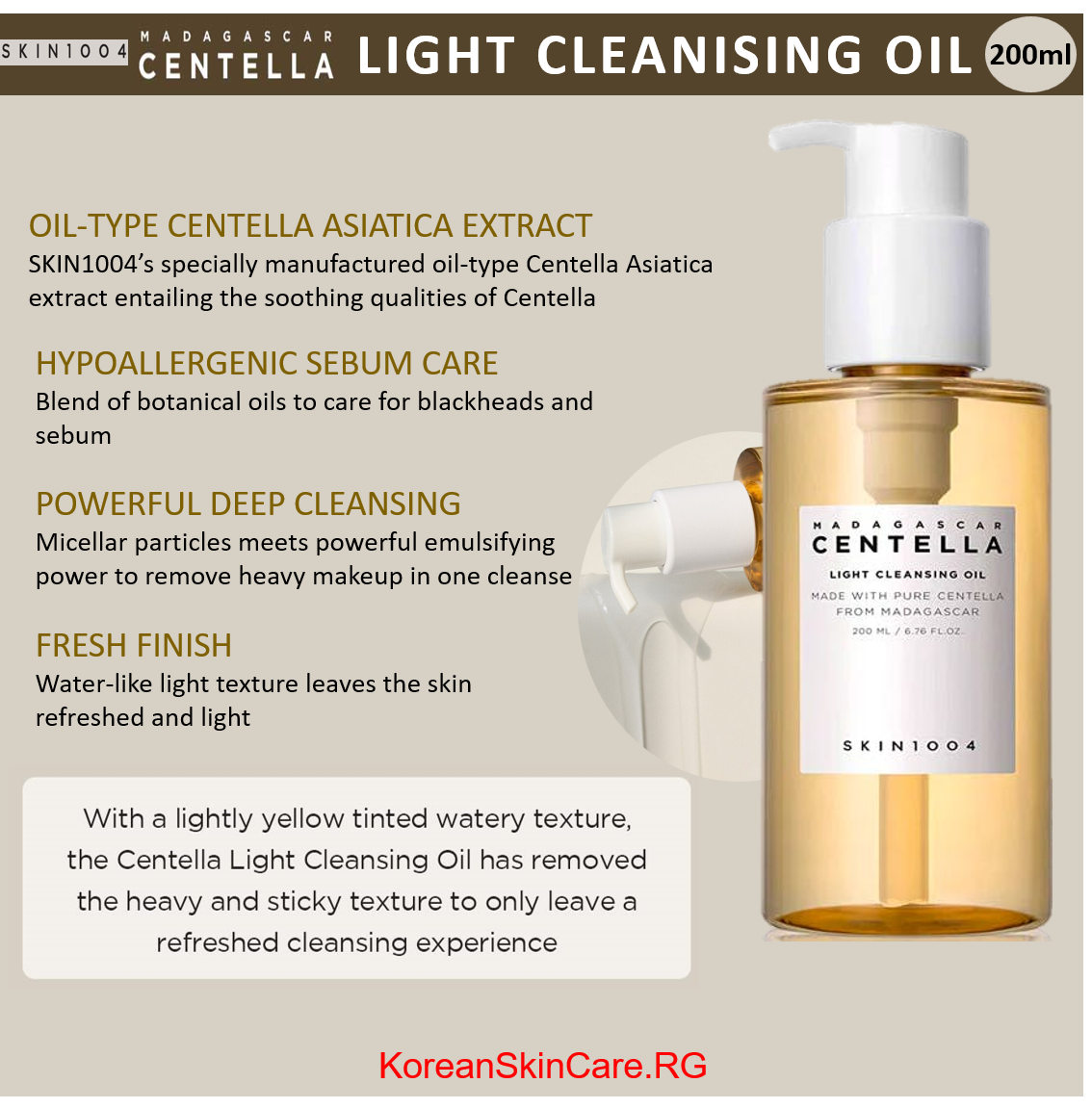 MADAGASCAR CENTELLA LIGHT CLEANSING OIL (200 ml)