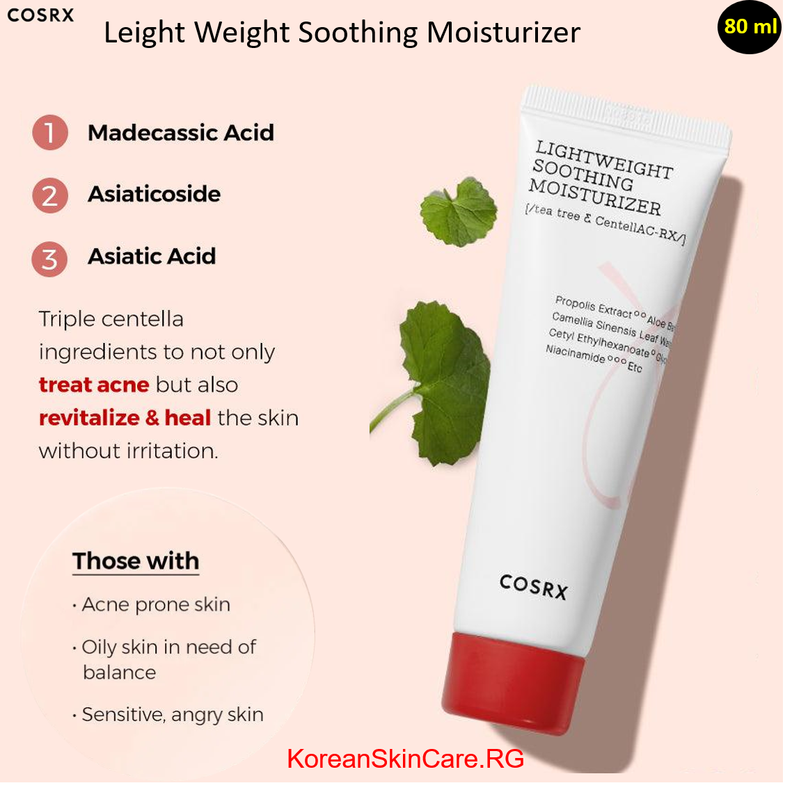 LIGHT WEIGHT SOOTHING MOISTURIZER, (80 ml)