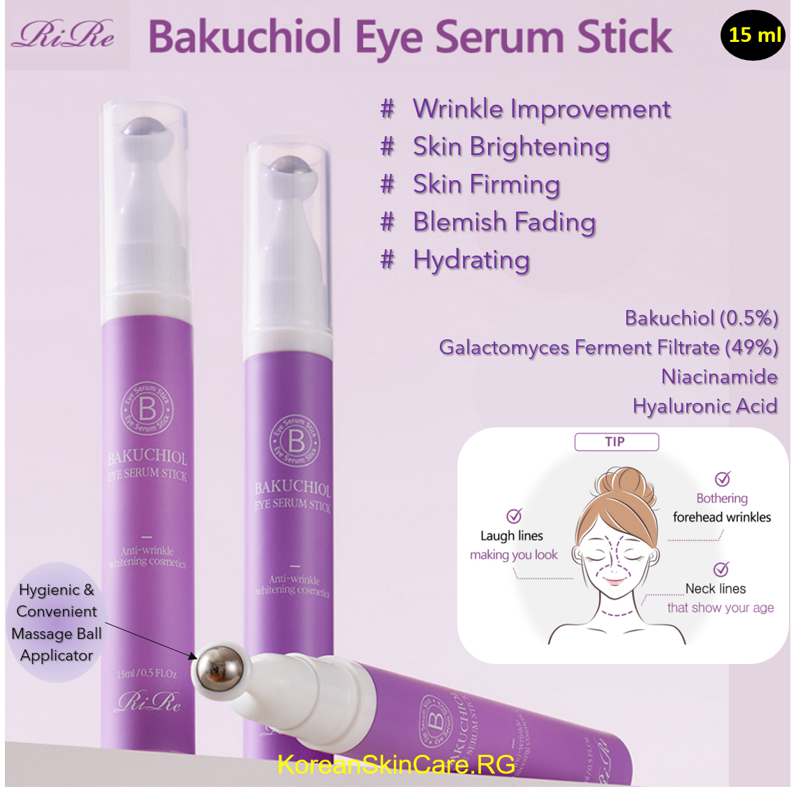 BAKUCHIOL EYE SERUM STICK, (15 ml)