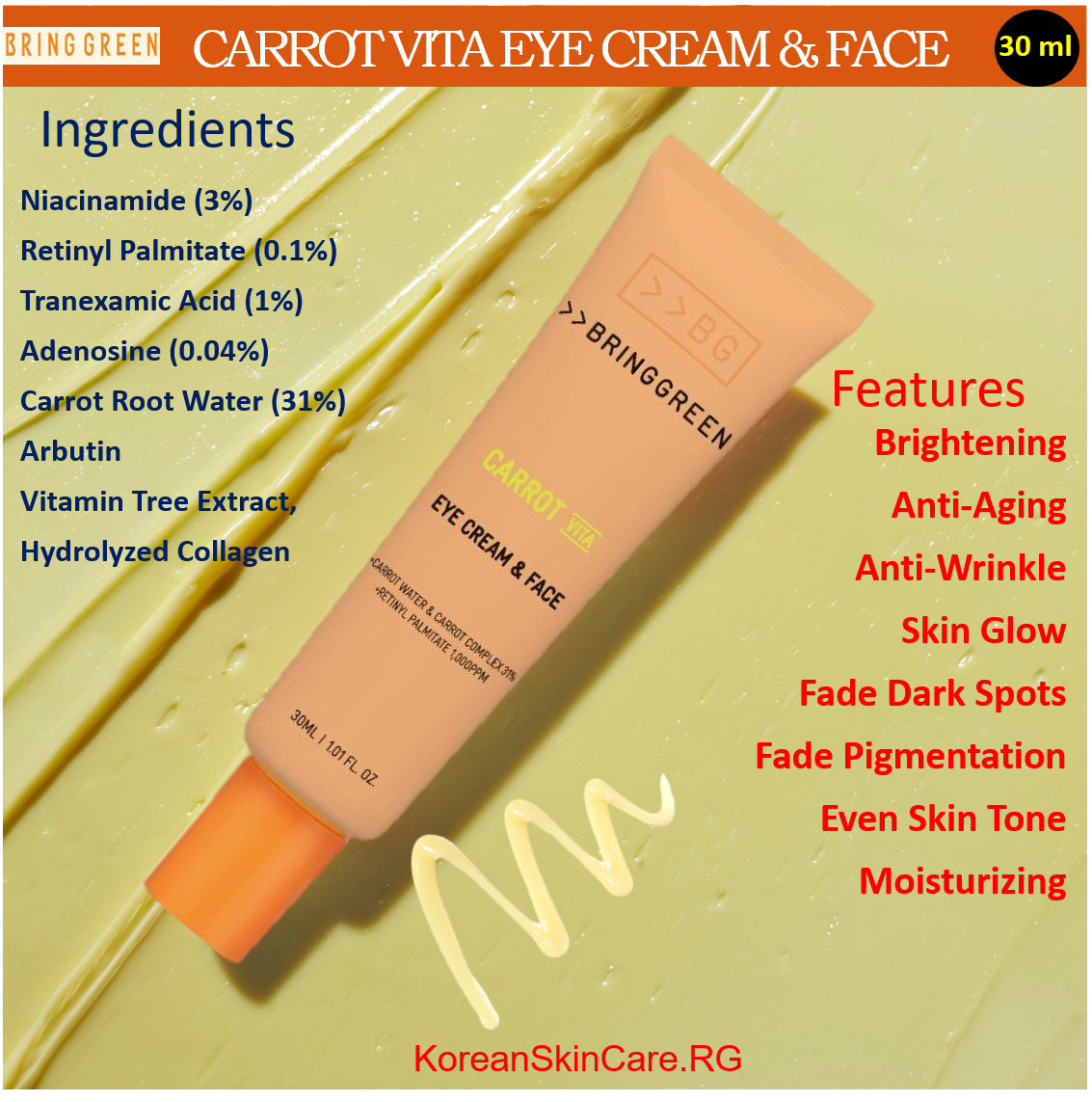 CARROT VITA EYE CREAM &amp; FACE (30ml)