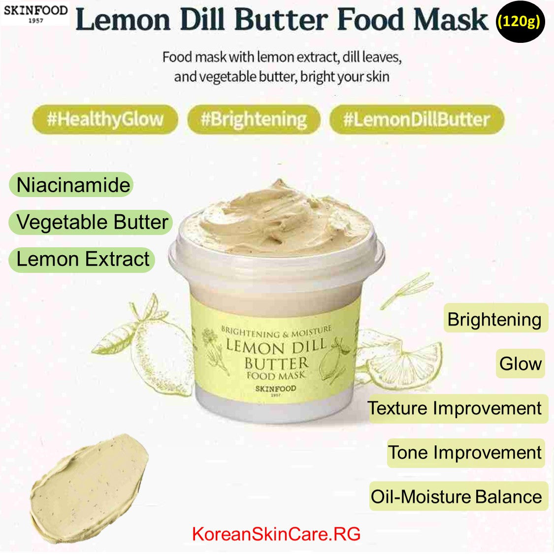 LEMON DILL BUTTER FOOD MASK (120g)